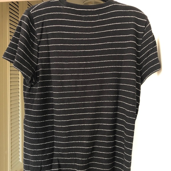 Madewell Black & White Modern Tie Front Tee M - Picture 3 of 5